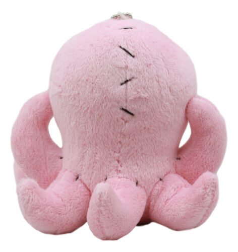 Ebros Gift Ebros Furry Bones Skeleton Octopee The Pink Octopus Plush Toy Collectible 5"Tall