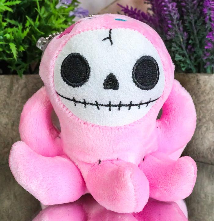 ebros gift Ebros Furry Bones Skeleton Octopee The Pink Octopus Plush Toy Collectible 5"Tall