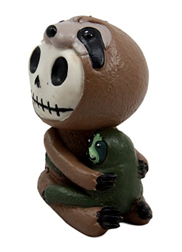 Ebros Gift Ebros Furry Bones Three Toed Sloth Brady Voodoo Skeleton Figurine 2.5"H