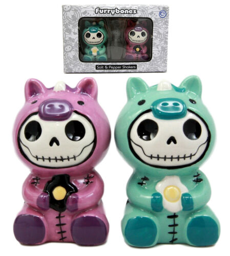 Ebros Gift Ebros Furry Bones Unicorn Salt And Pepper Shakers Ceramic Set Voodoo Unie