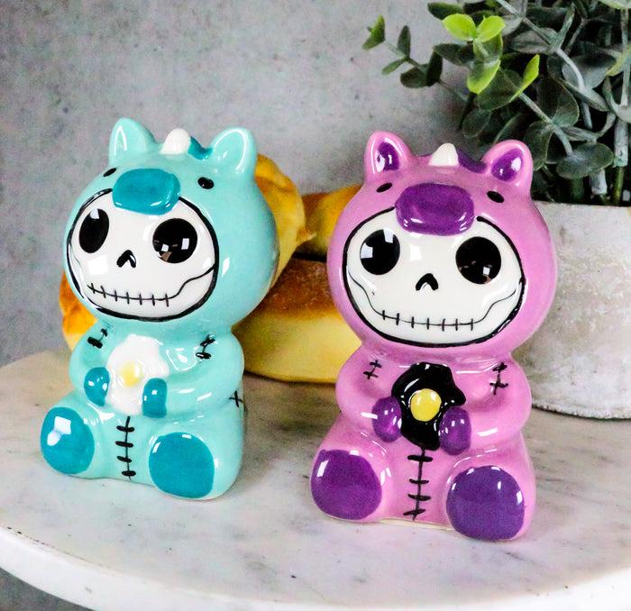 ebros gift Ebros Furry Bones Unicorn Salt And Pepper Shakers Ceramic Set Voodoo Unie
