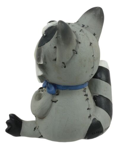 Ebros Gift Ebros Furrybones Bandit The Raccoon Voodoo Stitched Skeleton Figurine 3"H