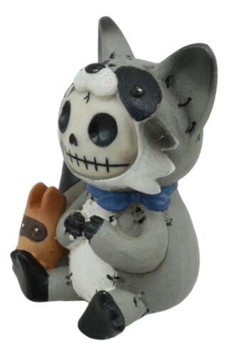 Ebros Gift Ebros Furrybones Bandit The Raccoon Voodoo Stitched Skeleton Figurine 3"H