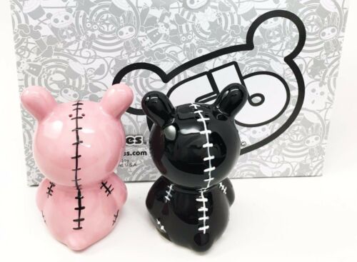 Ebros Gift Ebros Furrybones Bunnie Rabbit Skeleton Monster Ceramic Salt Pepper Shakers Set