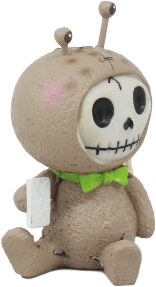 Ebros Gift Ebros Furrybones Den Den Figurine Sunflower Hooded Skeleton Snail Collectible