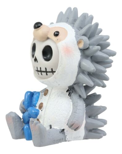 Ebros Gift Ebros Furrybones Hedrick The Hedgehog Figurine Small 2.75 Inch Tall Furry Bones Skeleton Monster Collectible Decor Statue Gothic DOD Spiny Mammal Hedgehogs Holding Party Balloon Dog Sculpture