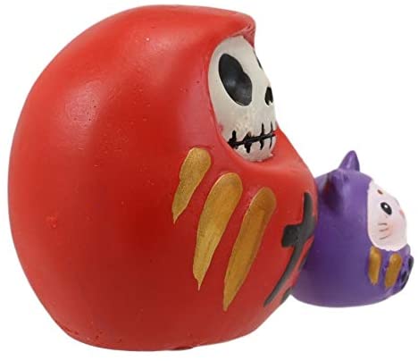 Ebros Gift Ebros Furrybones Japanese Daruma With Mouse Friend Skeleton Statue Toy Furry Bones
