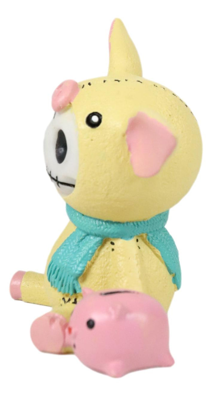 Ebros Gift Ebros Furrybones Porky Winter Pig Bacon With Pink Piggy Skeleton Figurine Furry Bones