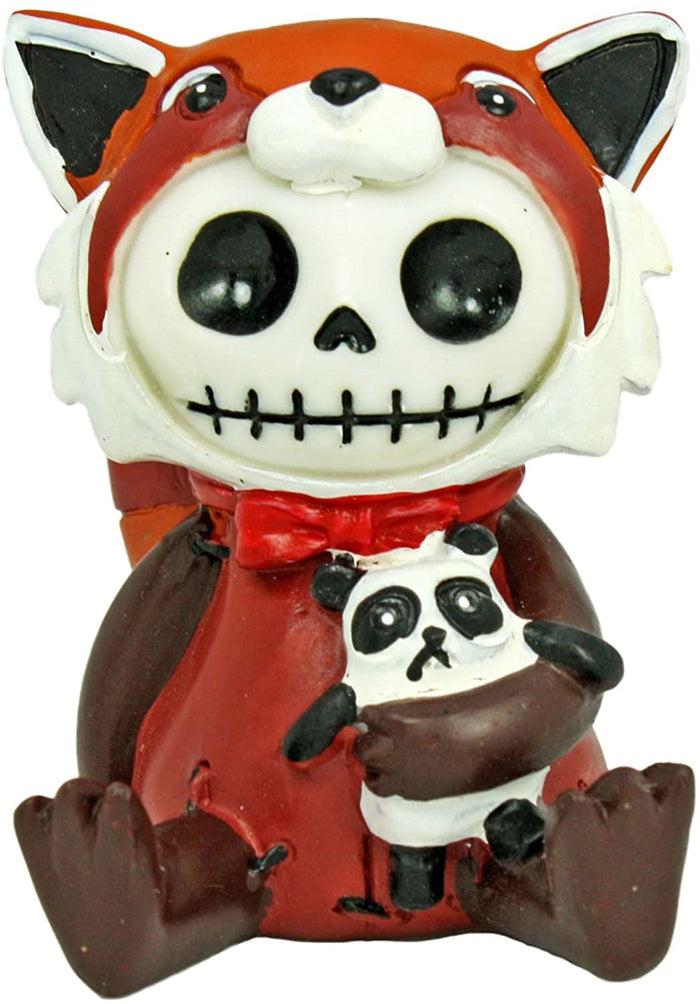 Ebros Gift Ebros Furrybones Reddington The Red Panda Hooded Skeleton Monster Collectible