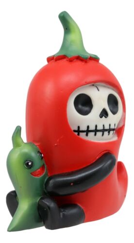 Ebros Gift Ebros Furrybones Skeleton Chilito Hot Red Chili Pepper Figurine 3.25"H