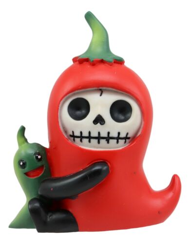 Ebros Gift Ebros Furrybones Skeleton Chilito Hot Red Chili Pepper Figurine 3.25"H
