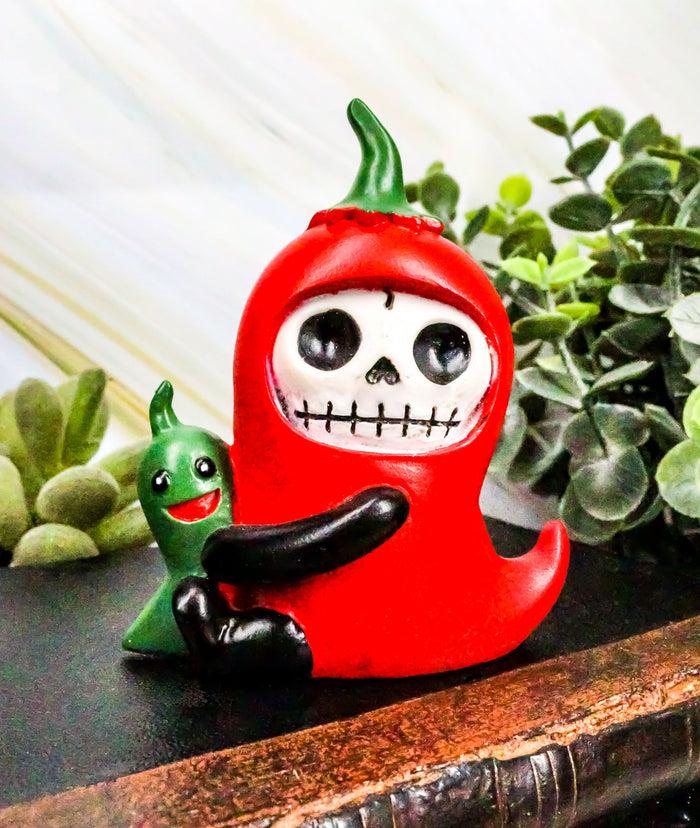 ebros gift Ebros Furrybones Skeleton Chilito Hot Red Chili Pepper Figurine 3.25"H