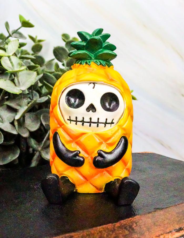 ebros gift Ebros Furrybones Skeleton Fruity Pina Tropical Pineapple Figurine 3.25"H