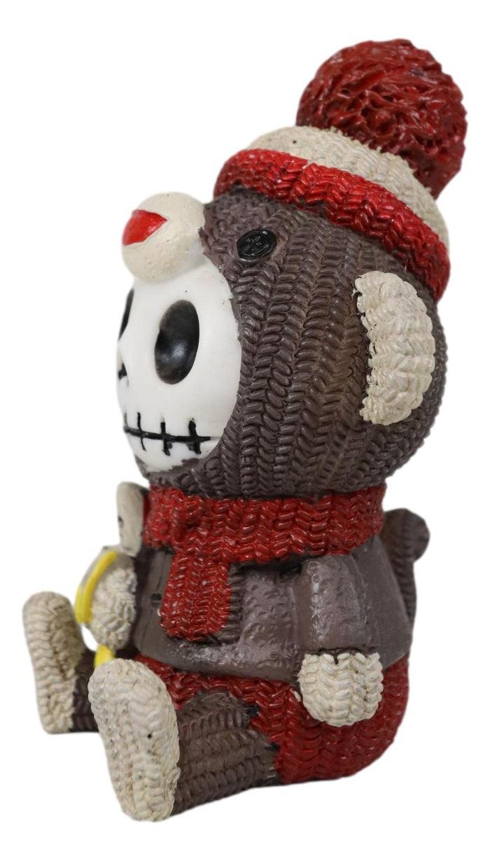 Ebros Gift Ebros Furrybones Sock Munky Figurine In Stuffed Sock Monkey Costume 3 Inch Tall