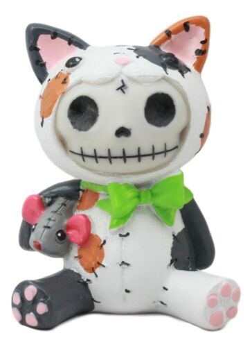 Ebros Gift Ebros Furrybones Stitched Doll Calico Cat Skeleton Figurine 3"H Cat Mao Mao