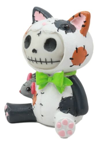 Ebros Gift Ebros Furrybones Stitched Doll Calico Cat Skeleton Figurine 3"H Cat Mao Mao