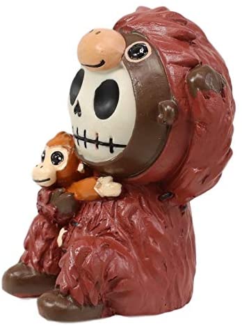 Ebros Gift Ebros Furrybones Utan The Orangutan Hooded Skeleton Monster Collectible Sculptur