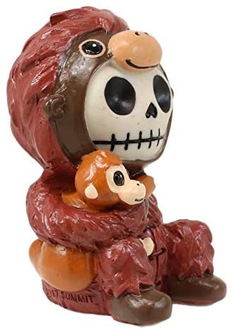 Ebros Gift Ebros Furrybones Utan The Orangutan Hooded Skeleton Monster Collectible Sculptur