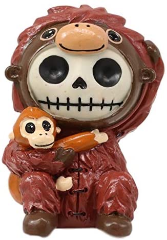 ebros gift Ebros Furrybones Utan The Orangutan Hooded Skeleton Monster Collectible Sculptur