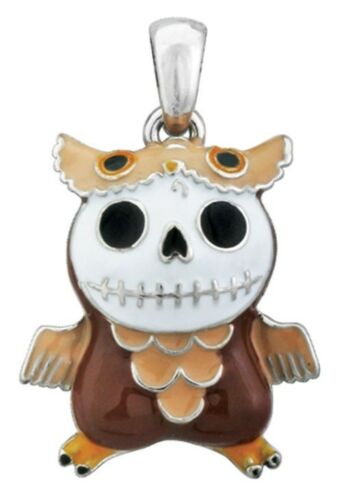 Ebros Gift Ebros Furrybones Voodoo Chocolate Hootie Horned Owl Necklace Pendant Jewelry