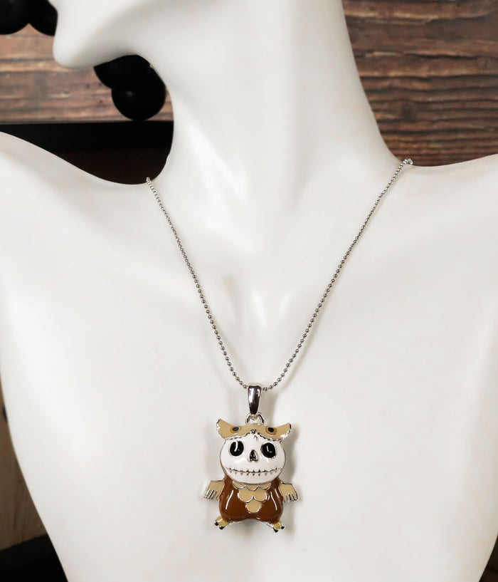 ebros gift Ebros Furrybones Voodoo Chocolate Hootie Horned Owl Necklace Pendant Jewelry