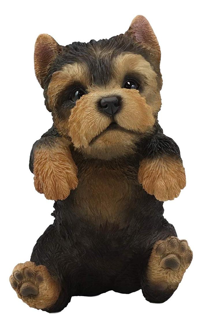 Ebros Gift Ebros Garden Pot Hanging Yorkshire Terrier Statue 8" Tall With Glass Eyes Yorkie
