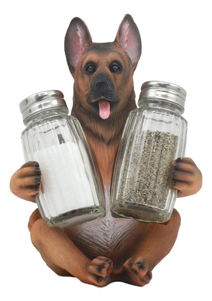 Ebros Gift Ebros German Shepherd Police Canine Unit Dog Salt And Pepper Shaker Statue 6"H