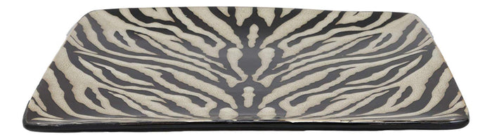 Ebros Gift Ebros Giant Cat Tiger Prints Large Square Dinner Plate Set Of 2 10.75"Plates