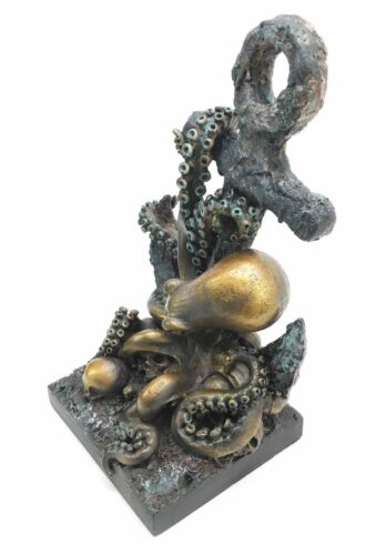Ebros Gift Ebros Giant Deep Sea Octopus Kraken Hauling Anchor Decorative Paperweight Figurine