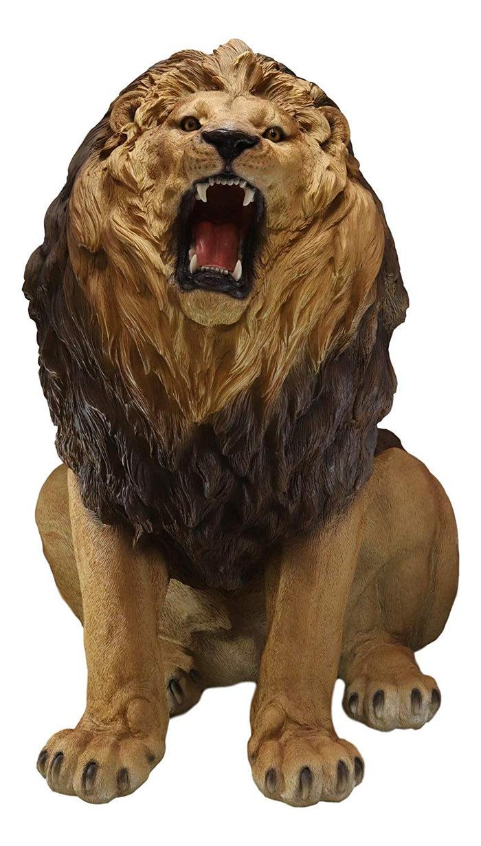 Ebros Gift Ebros Giant King Of The Jungle Ferocious Roaring Lion Realistic Statue 41"Tall Decor
