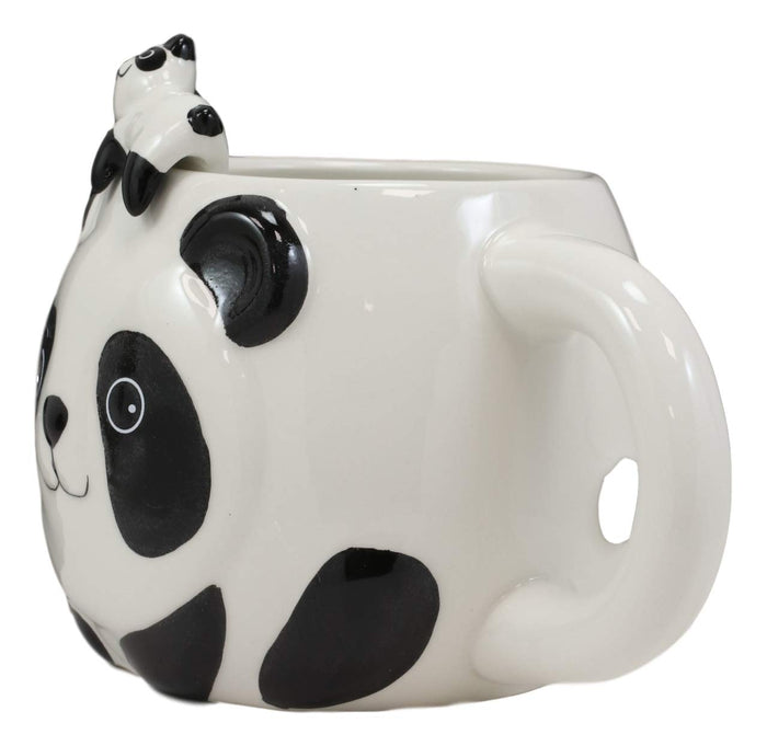 Ebros Gift Ebros Giant Panda Bear Ceramic Coffee Mug With Sleeping Cub Latch On Spoon Set