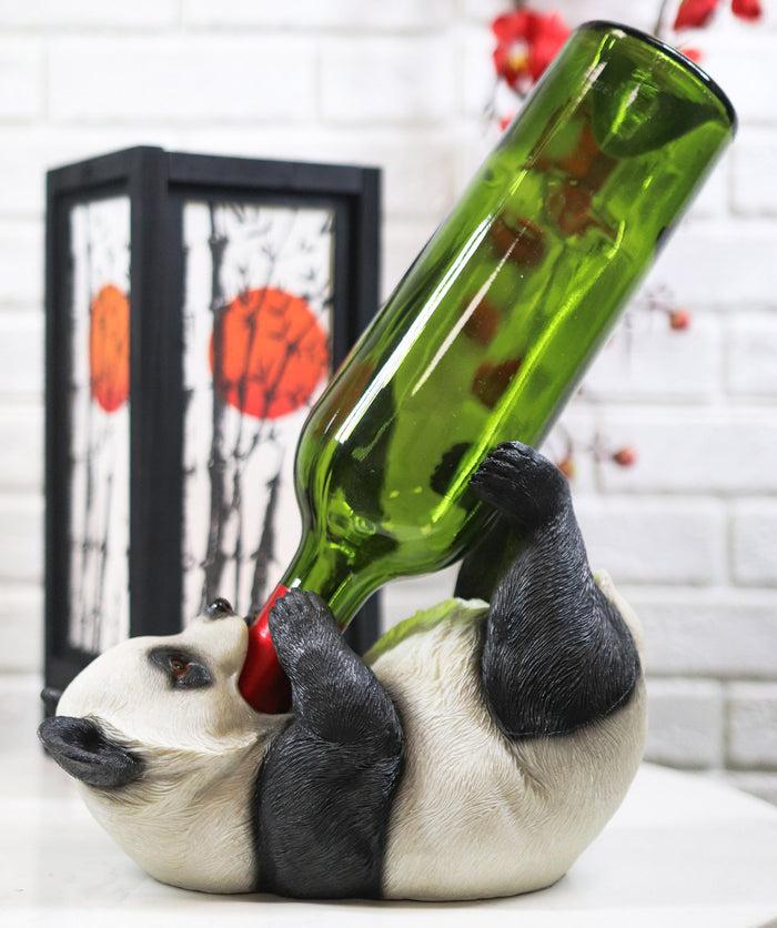 ebros gift Ebros Giant Panda Bear Decorative Wine Bottle Holder Rack Figurine