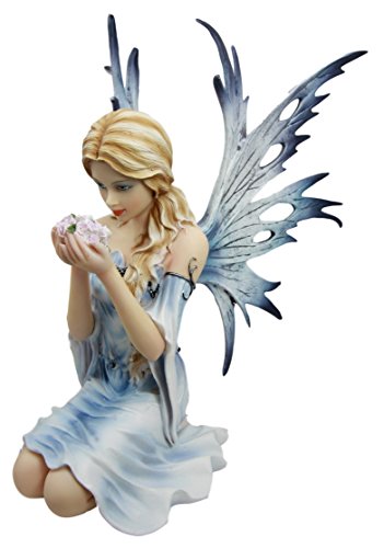 Ebros Gift Ebros Gift 10.75" Tall Purple Dahlia Flower Petal Gorgeous Tribal Fairy Goddess Figurine