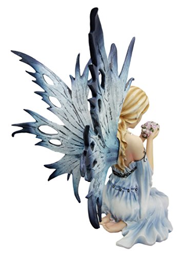 Ebros Gift Ebros Gift 10.75" Tall Purple Dahlia Flower Petal Gorgeous Tribal Fairy Goddess Figurine