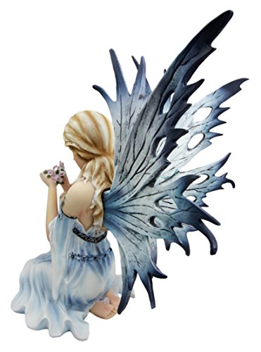 Ebros Gift Ebros Gift 10.75" Tall Purple Dahlia Flower Petal Gorgeous Tribal Fairy Goddess Figurine