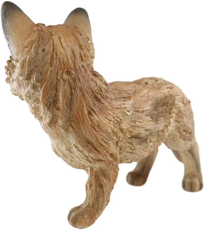 Ebros Gift Ebros Gift 10.8" Wide Realist Driftwood Look Fox Resin Figurine Statue