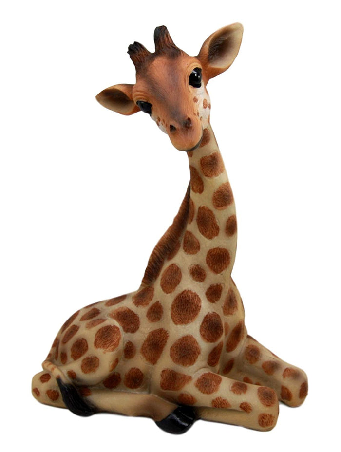 Ebros Gift Ebros Gift 10" Tall Sitting Safari Adorable Giraffe Decorative Figurine Wild Life Animal Giraffes Collectible