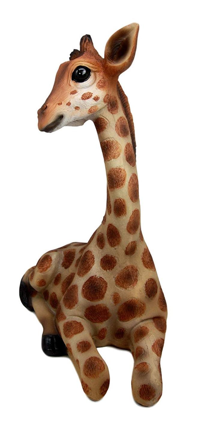 Ebros Gift Ebros Gift 10" Tall Sitting Safari Adorable Giraffe Decorative Figurine Wild Life Animal Giraffes Collectible