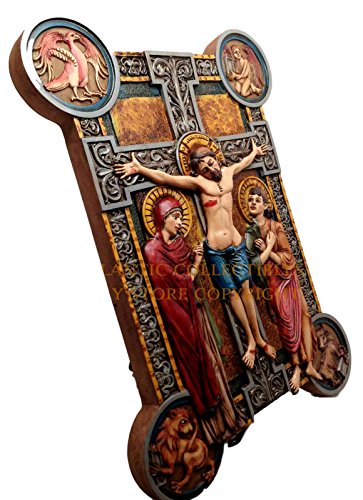 Ebros Gift Ebros Gift 12.25" Tall 13th Century Missal Crucifix Wall Cross Plaque Figurine
