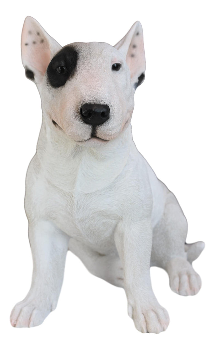 Ebros Gift Ebros Gift 15.7" Tall Realist Bull Terrier Dog Home Decor Resin Figurine