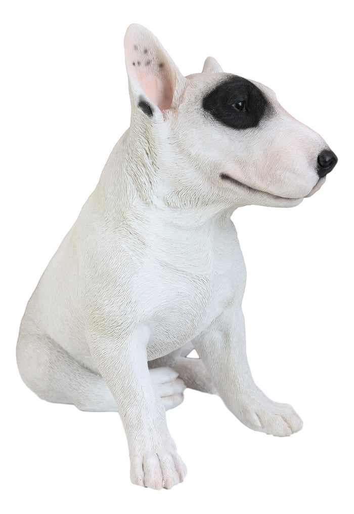 Ebros Gift Ebros Gift 15.7" Tall Realist Bull Terrier Dog Home Decor Resin Figurine