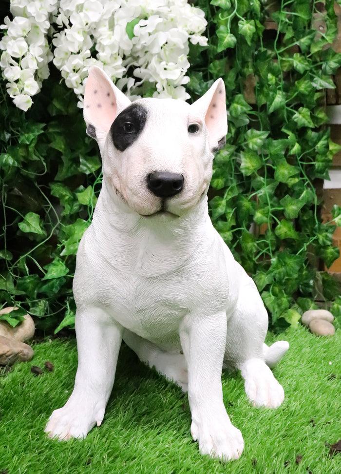 ebros gift Ebros Gift 15.7" Tall Realist Bull Terrier Dog Home Decor Resin Figurine