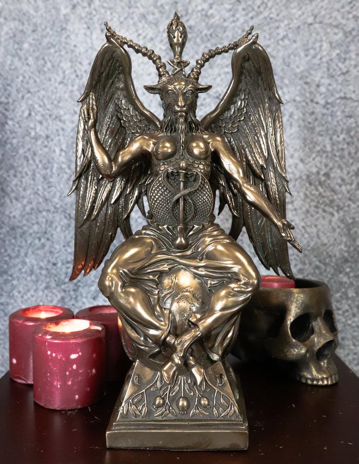 ebros gift Ebros Gift 15" Height Large Baphomet On Globe Statue Sabbatic Goat Figurine