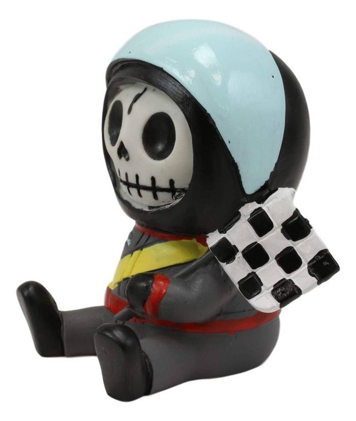 Ebros Gift Ebros Gift 2.5" Tall Furrybones Jerry The Racer Race Car Driver With Racing Helmet And Finish Line Flag Collectible Figurine