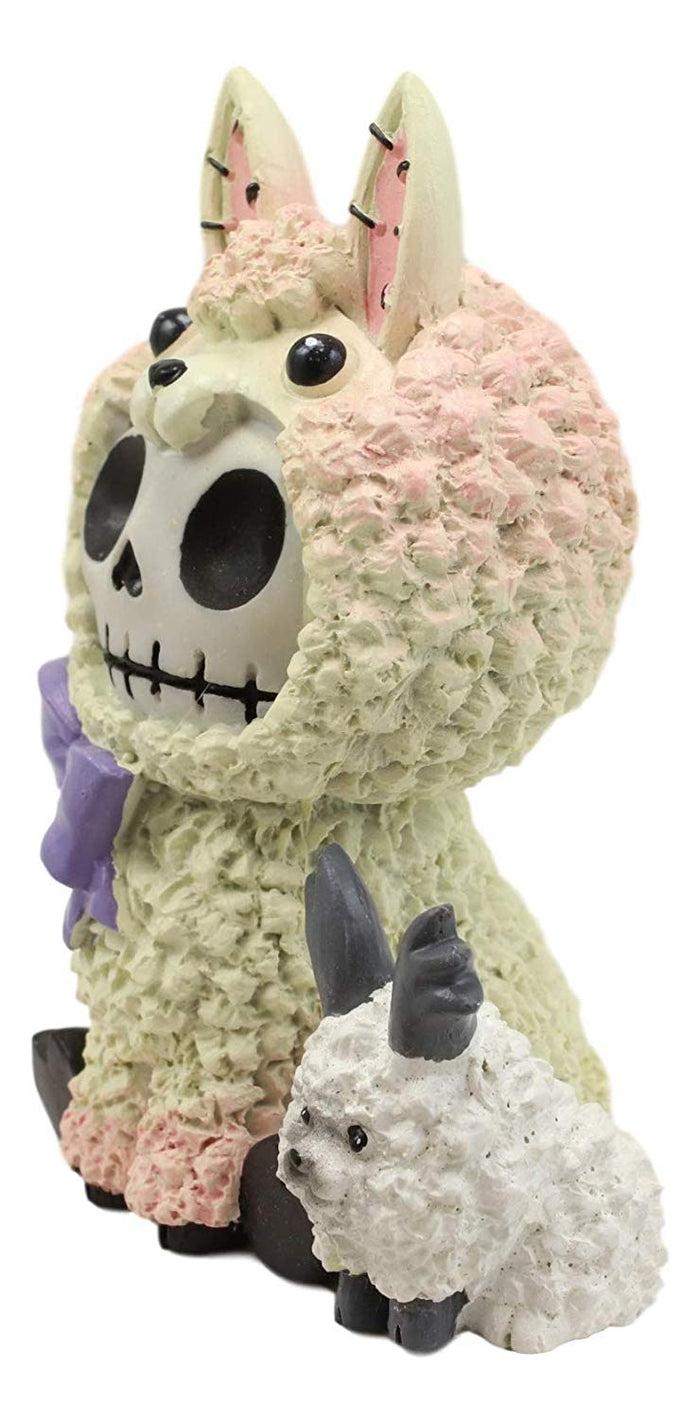 Ebros Gift Ebros Gift 3.25" Tall Furrybones Paco The Fluffy Sheep Lamb With Purple Ribbon Collectible Figurine