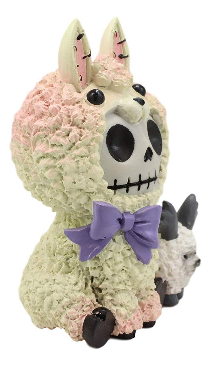 Ebros Gift Ebros Gift 3.25" Tall Furrybones Paco The Fluffy Sheep Lamb With Purple Ribbon Collectible Figurine