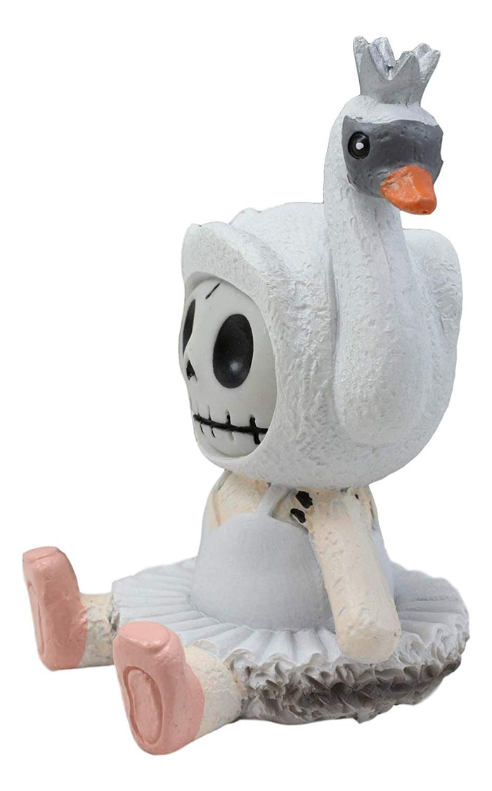 Ebros Gift Ebros Gift 3.5" H Tall Furrybones Odette The Graceful White Swan Lake Princess Ballerina Collectible Figurine