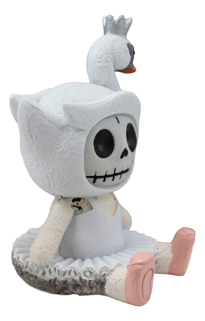 Ebros Gift Ebros Gift 3.5" H Tall Furrybones Odette The Graceful White Swan Lake Princess Ballerina Collectible Figurine