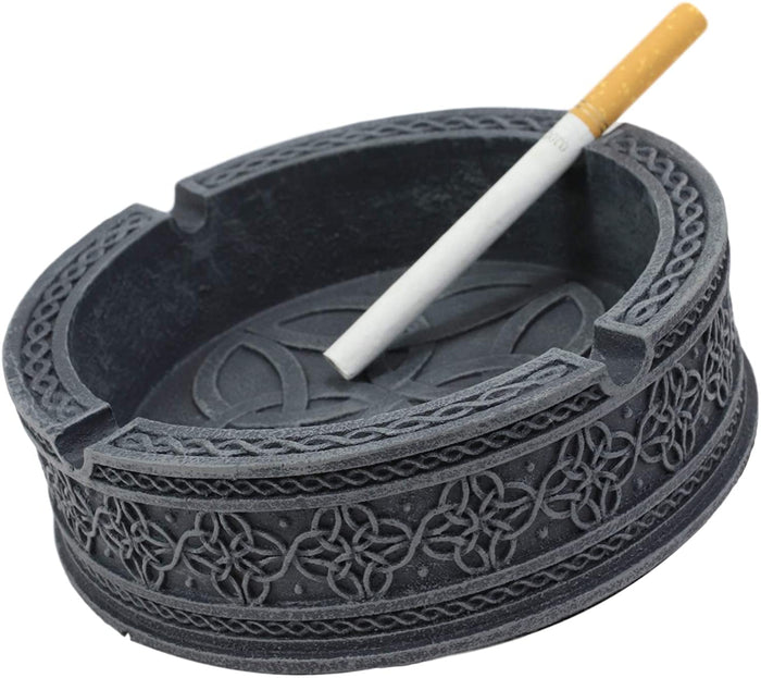 Ebros Gift Ebros Gift 5" D Round Celtic Tribal Knotwork Dara Knots Design Ashtray