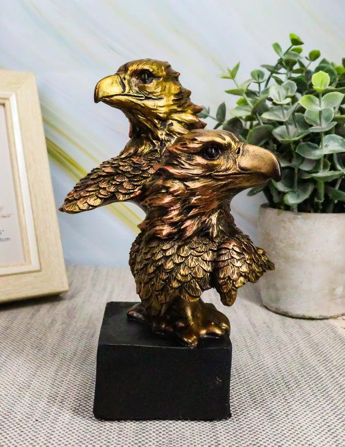 Ebros Gift Ebros Gift 6" Tall Bald Eagle And Eaglet Head Bust Figurine With Black Pedestal
